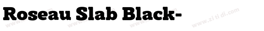 Roseau Slab Black字体转换